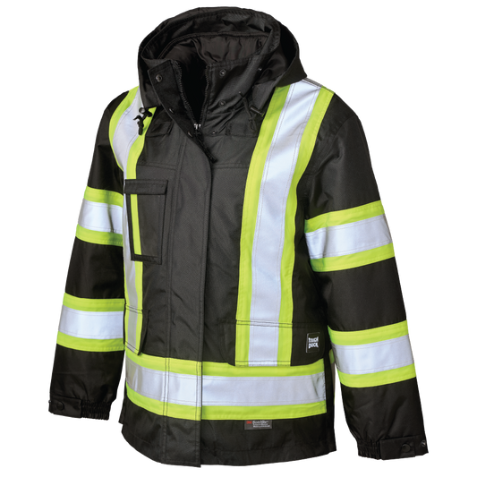Tough Duck SJ46 Women's Poly Oxford 5-In-1 Safety Jacket