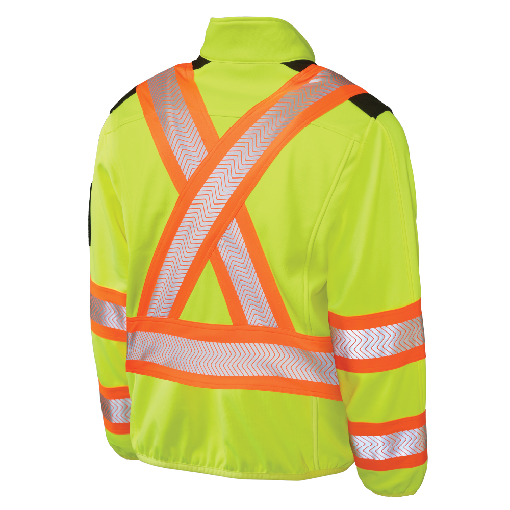 Tough Duck SJ49 Zip Front Jersey Safety Jacket - Fluorescent Green