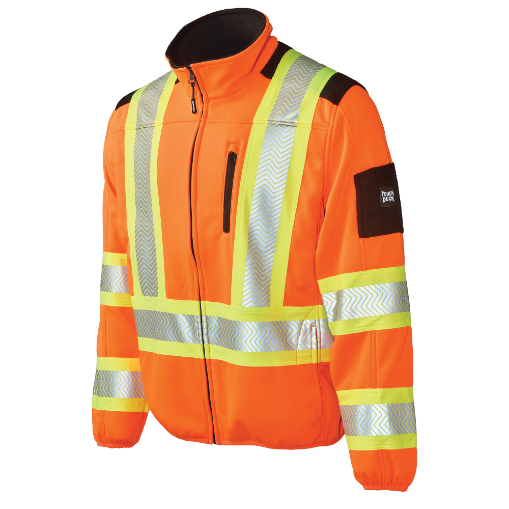 Tough Duck SJ49 Zip Front Jersey Safety Jacket - Fluorescent Orange