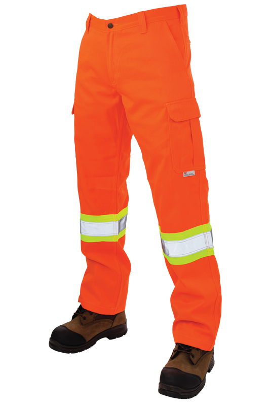 Tough Duck SP01 Relaxed-Fit Twill Safety Cargo Work Pant