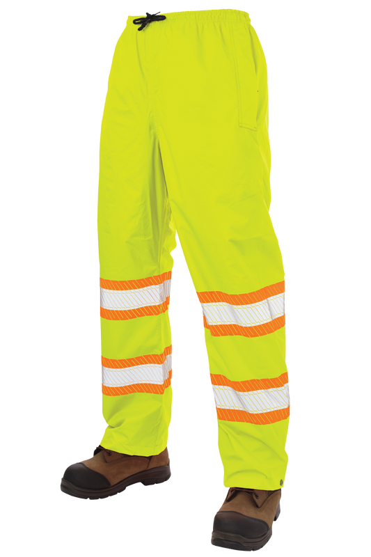 Tough Duck SP02 Pull-On Ripstop Packable Safety Rain Pant