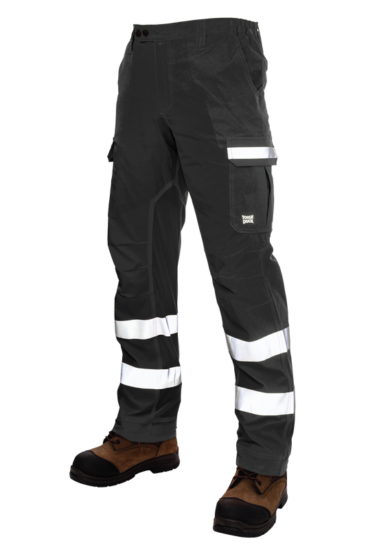Tough Duck SP06 safety cargo pant Black front