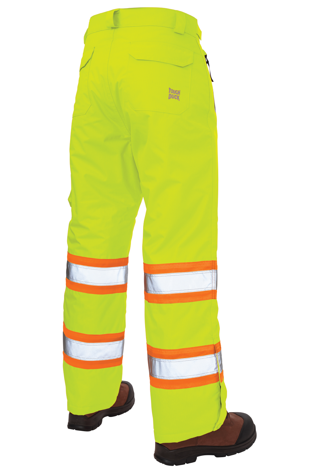 Tough Duck SP08 Pull-On Ripstop Technical Snow Pant - Fluorescent Green