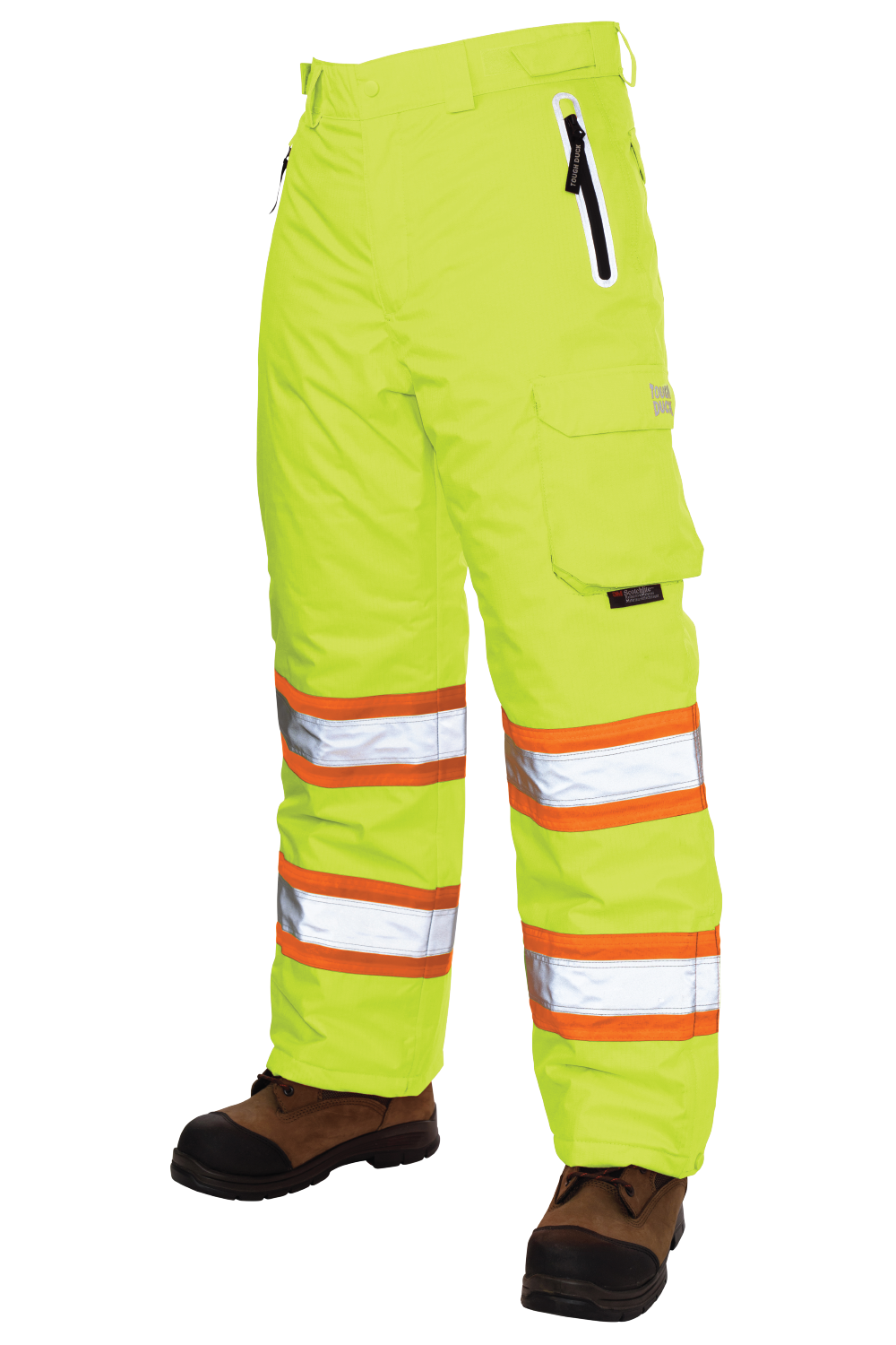 Tough Duck SP08 Pull-On Ripstop Technical Snow Pant - Fluorescent Green