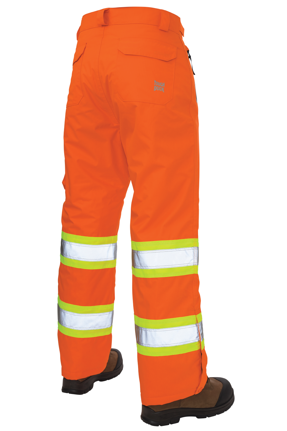 Tough Duck SP08 Pull-On Ripstop Technical Snow Pant - Fluorescent Orange
