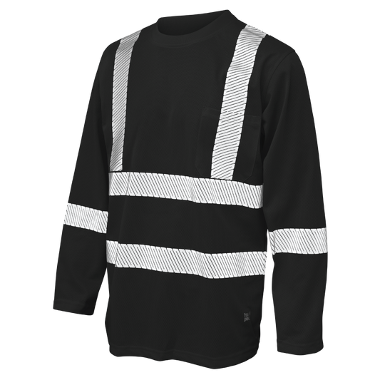 Tough Duck ST08 Micro Mesh Long-Sleeve Safety T-Shirt with Pocket