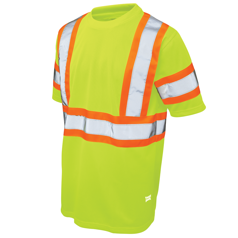 Tough Duck ST09 Micro Mesh Short-Sleeve Safety T-Shirt - Fluorescent Green