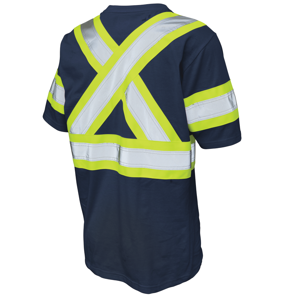 Tough Duck ST11 Cotton Jersey Short-Sleeve Safety T-Shirt - Navy
