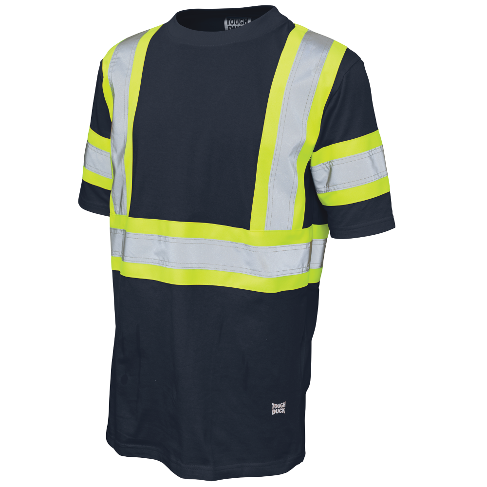 Tough Duck ST11 Cotton Jersey Short-Sleeve Safety T-Shirt - Navy