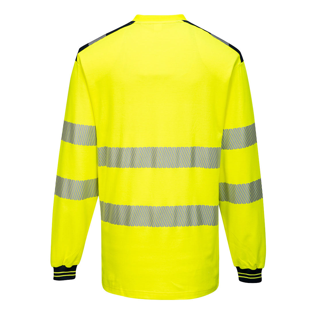 Portwest T185 PW3 Hi-Vis Long Sleeve T-Shirt - Yellow/Black, back