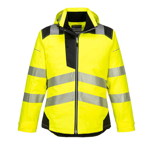 Portwest T400 PW3 Hi-Vis Winter Jacket - Yellow/Black, front