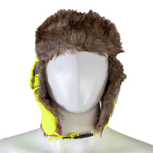 Petra Roc TTH-LHV Thermal Winter Trapper Hat with Reflective Stripes - Lime
