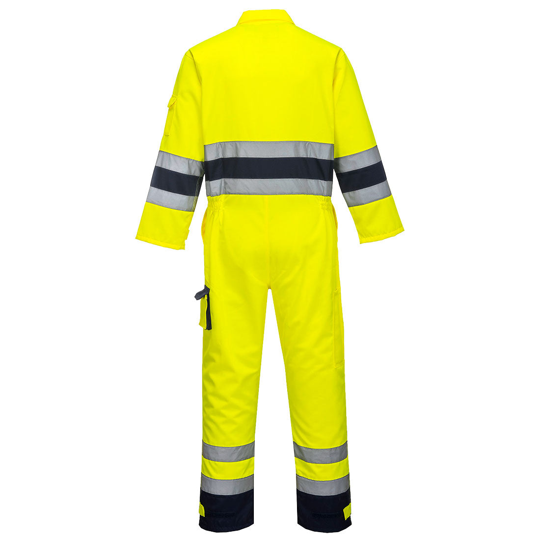 Portwest TX55 Nantes Hi-Vis Contrast Work Coverall - Yellow/Navy, back