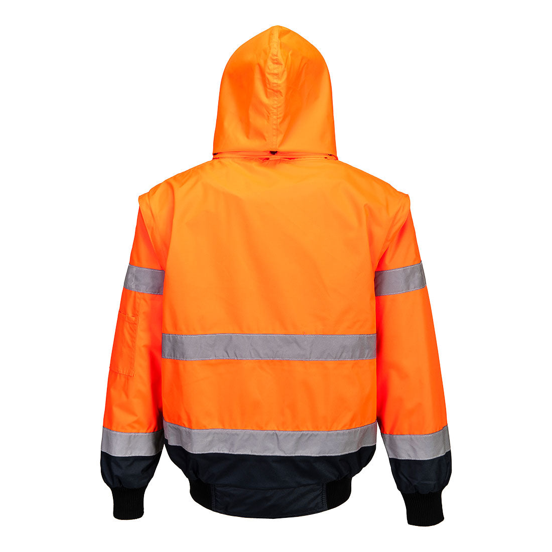 Portwest UC465 Hi-Vis 3-in-1 Contrast Bomber Jacket - Orange/Navy, back