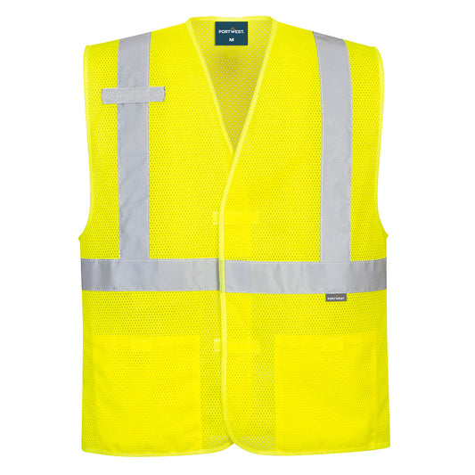 Portwest UC492 Economy Hi-Vis Band and Brace Mesh Vest - Yellow, front