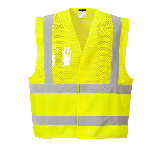 Portwest UC494 Hi-Vis Mesh Vest - Yellow, front