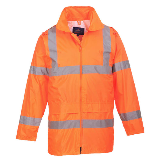 Portwest UH440 Hi-Vis Rain Traffic Jacket - Orange, front