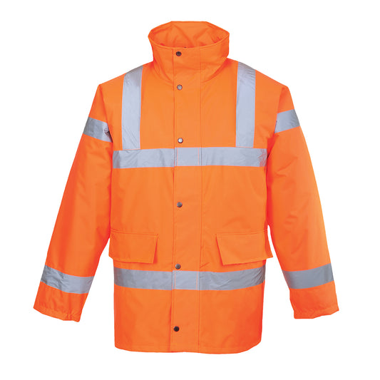 Portwest URT30 Hi-Vis Winter Traffic Jacket - Orange, front