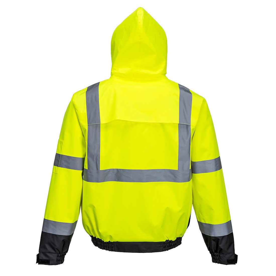 Portwest US364 Hi-Vis Premium 2-in-1 Bomber - Yellow/Black, back