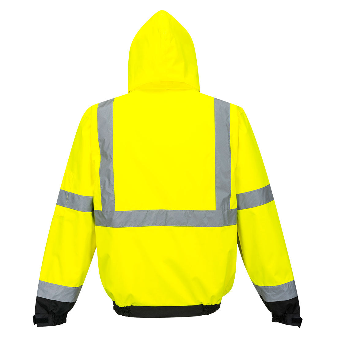 Portwest US365 Hi-Vis 3-in-1 Contrast Premium Bomber Jacket - Yellow/Black, back