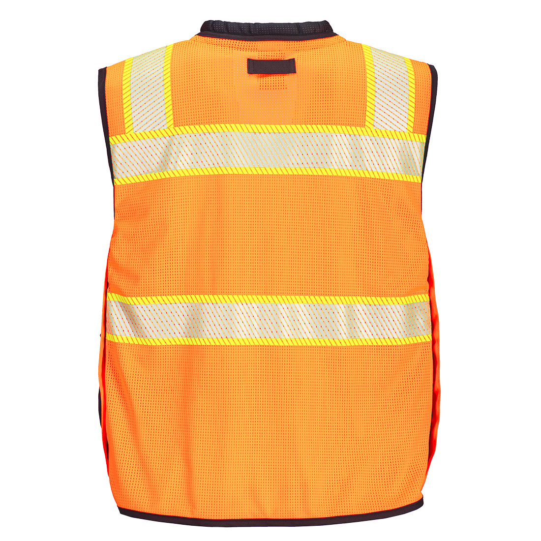 Portwest US375 Hi-Vis Premium Surveyor Vest - Orange/Black, back