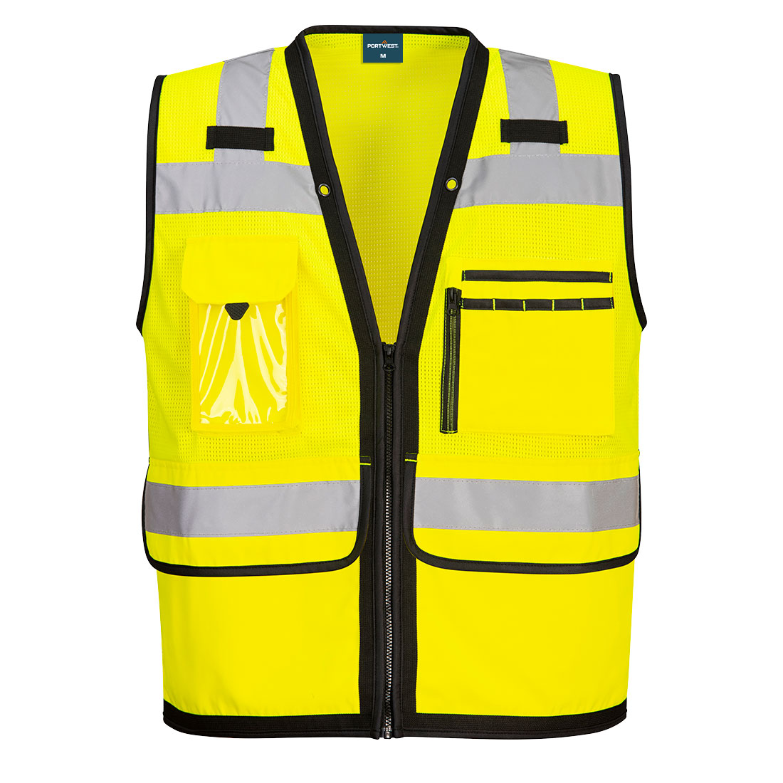 Portwest US378 Hi-Vis Heavy Duty Surveyor Vest - Yellow, front