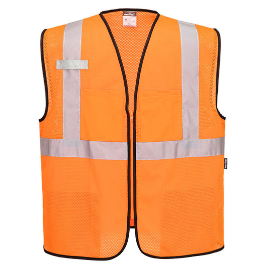 Portwest US380 Tampa Mesh Vest - Orange, front