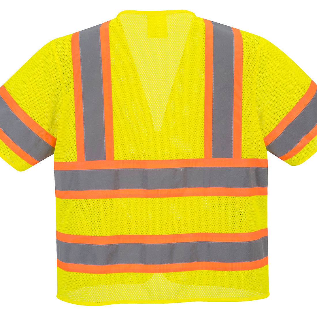 Portwest US383 Augusta Hi-Vis Contrast Mesh Executive Vest S/S - Yellow, back