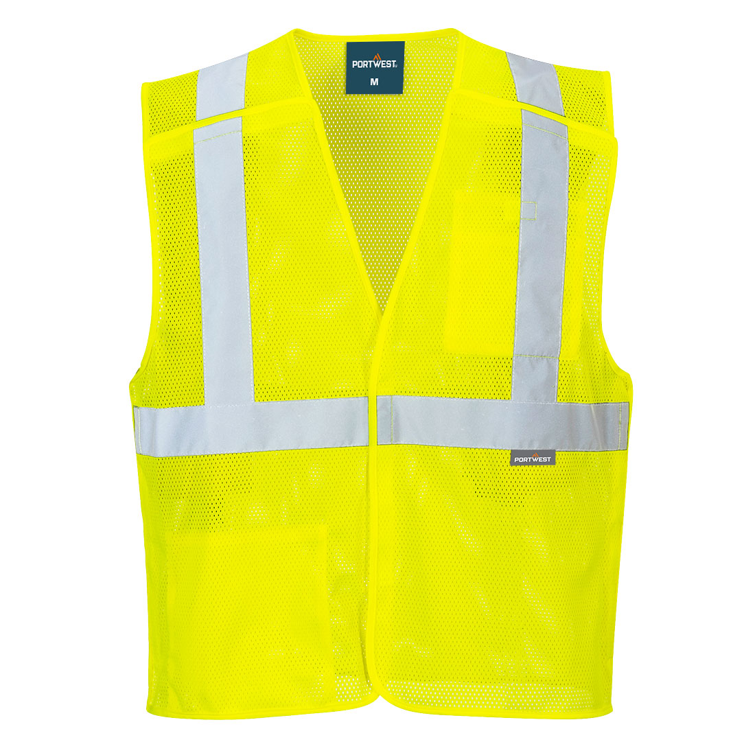 Portwest US384 Economy Mesh Breakaway Vest - Yellow, front