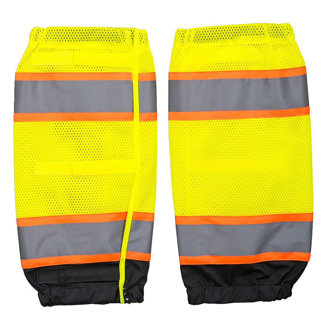 Portwest US389 Hi-Vis Mesh Contrast Gaiters - Yellow/Black, front