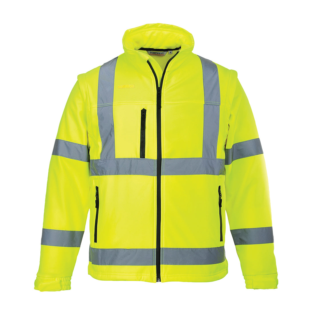 Portwest US428 Hi-Vis Softshell Jacket (3L) - Yellow, front