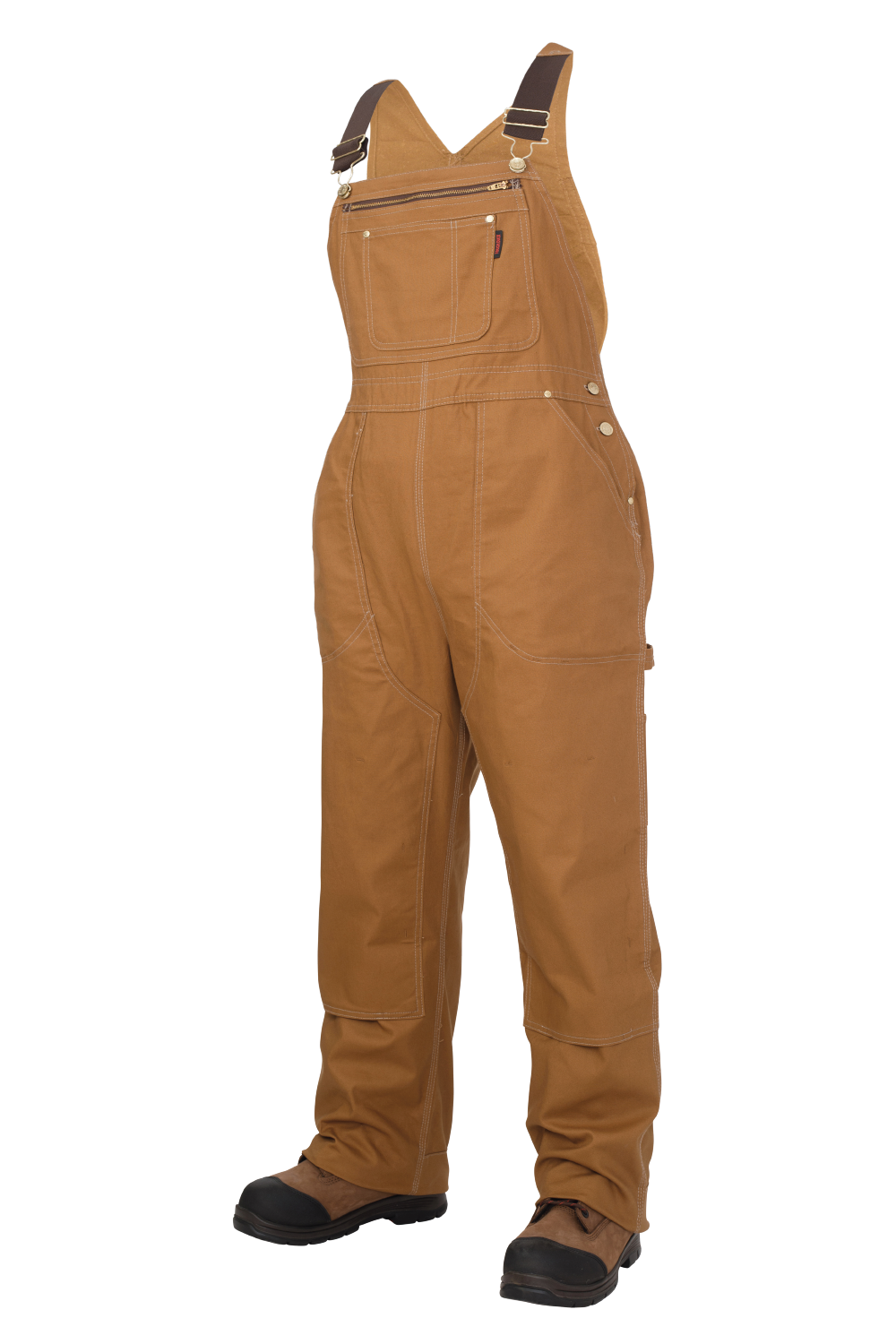Tough Duck WB06 Women's Tough Flex Duck Unlined Bib Overall - Brown