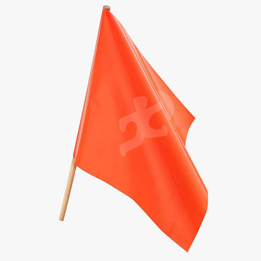 Xpose Safety 18" Orange Vinyl Safety Flag with Wood Staff