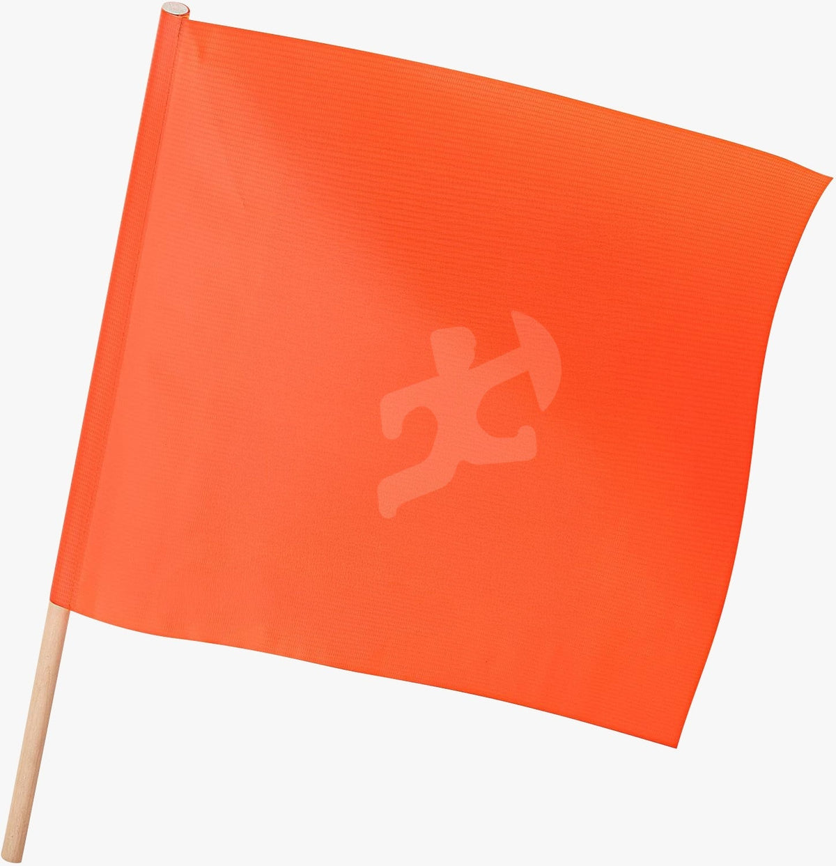 Xpose Safety 18" Orange Vinyl Safety Flag with Wood Staff