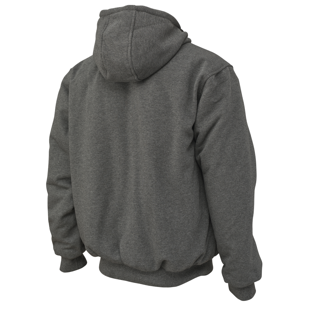 Tough Duck WJ08 Zip-Front Insulated Hoodie - Charcoal