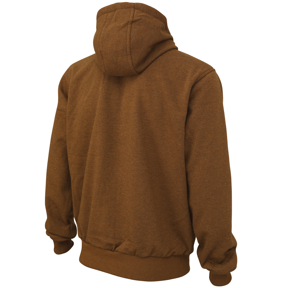 Tough Duck WJ21 Zip-Front Hoodie - Melange Brown