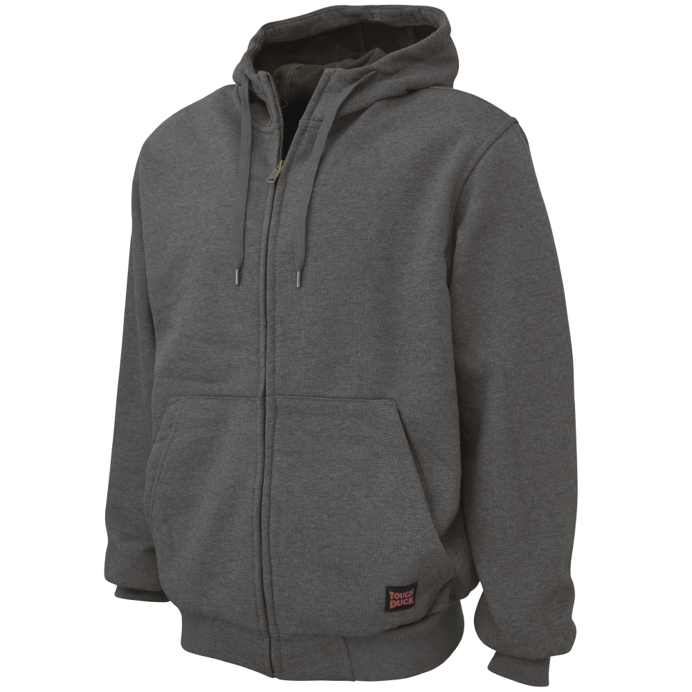 Tough Duck WJ21 Zip-Front Hoodie - Charcoal