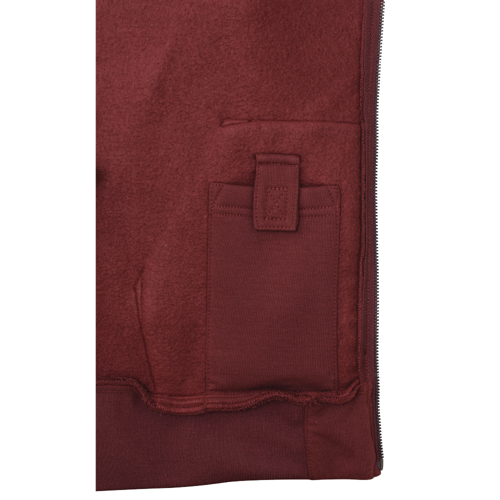 Tough Duck WJ36 Women's Zip-Front Hoodie - Cranberry