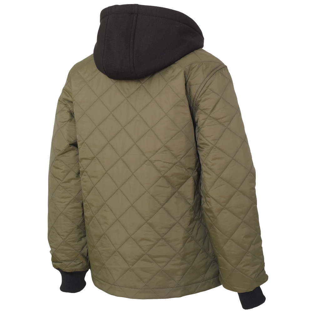 Tough Duck WJ39 Women's PrimaLoft Freezer Jacket - Olive + Black Lining