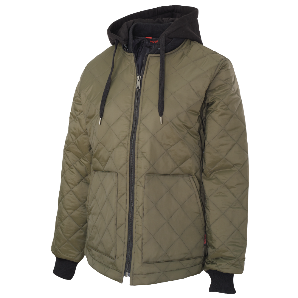 Tough Duck WJ39 Women's PrimaLoft Freezer Jacket - Olive + Black Lining