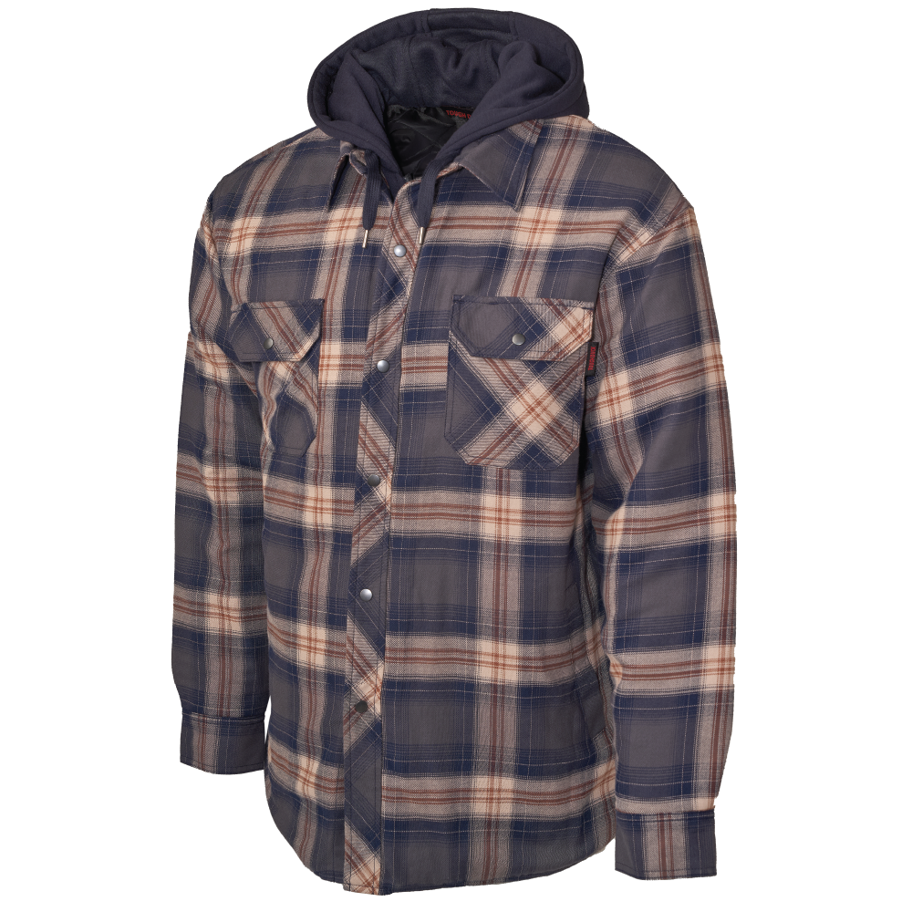 Tough Duck WS06 Quilt-Lined Hooded Flannel Jac-Shirt