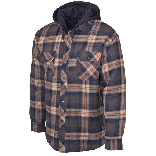 Tough Duck WS06 Quilt-Lined Hooded Flannel Jac-Shirt