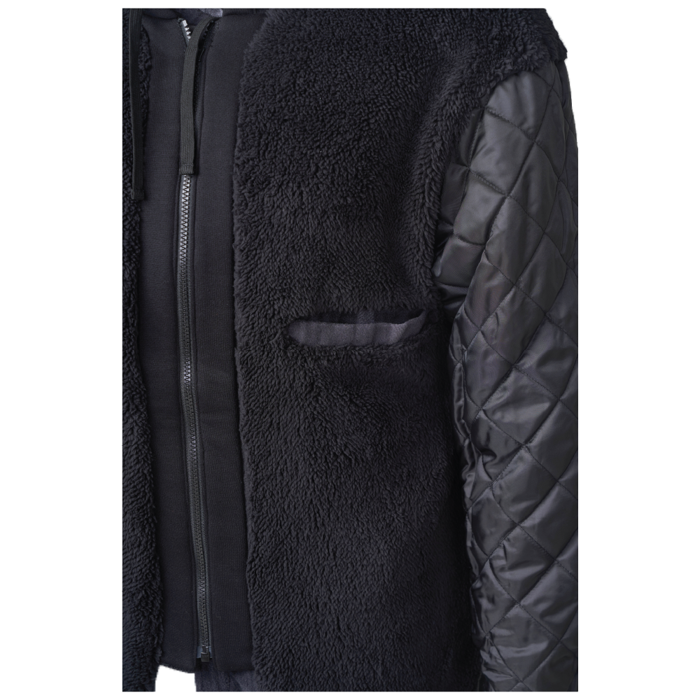Tough Duck WS16 Sherpa-Lined Fleece Jac-Shirt - Charcoal Plaid