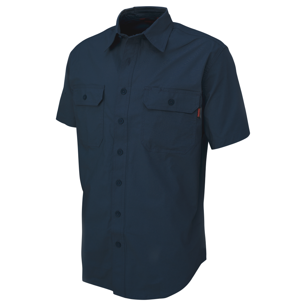 Tough Duck WS20 Short-Sleeve Tough Flex Ripstop Shirt - Navy
