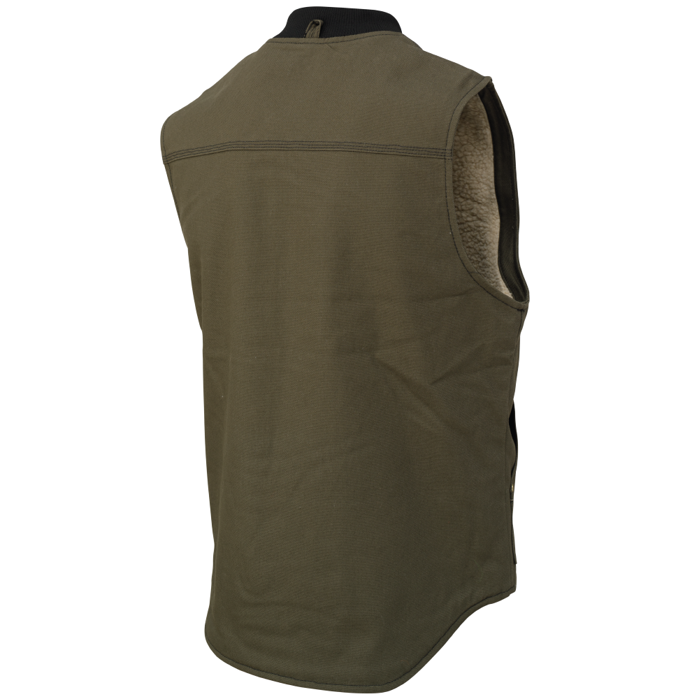 Tough Duck WV06 Duck Sherpa-Lined Vest - Olive