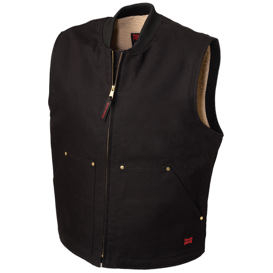 Tough Duck WV06 Duck Sherpa-Lined Vest - Black front