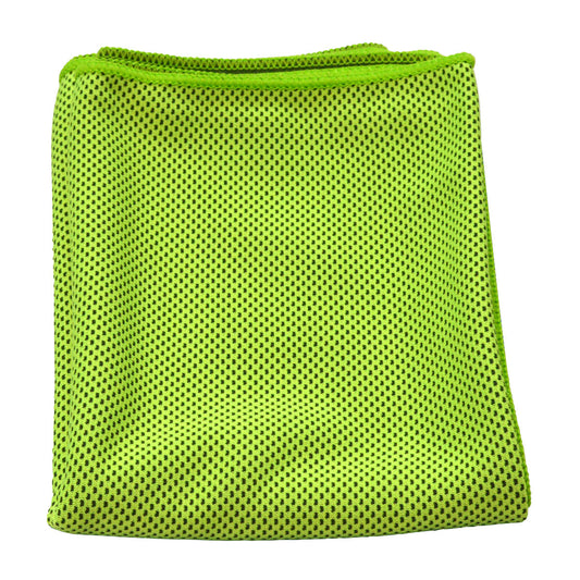 Petra Roc COOT-GRN Microfiber Mesh Cooling Towel 40" x 12" - Safety Green