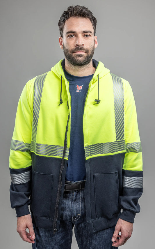DRIFIRE® FR Hi-Vis Hybrid Zip Hoodie