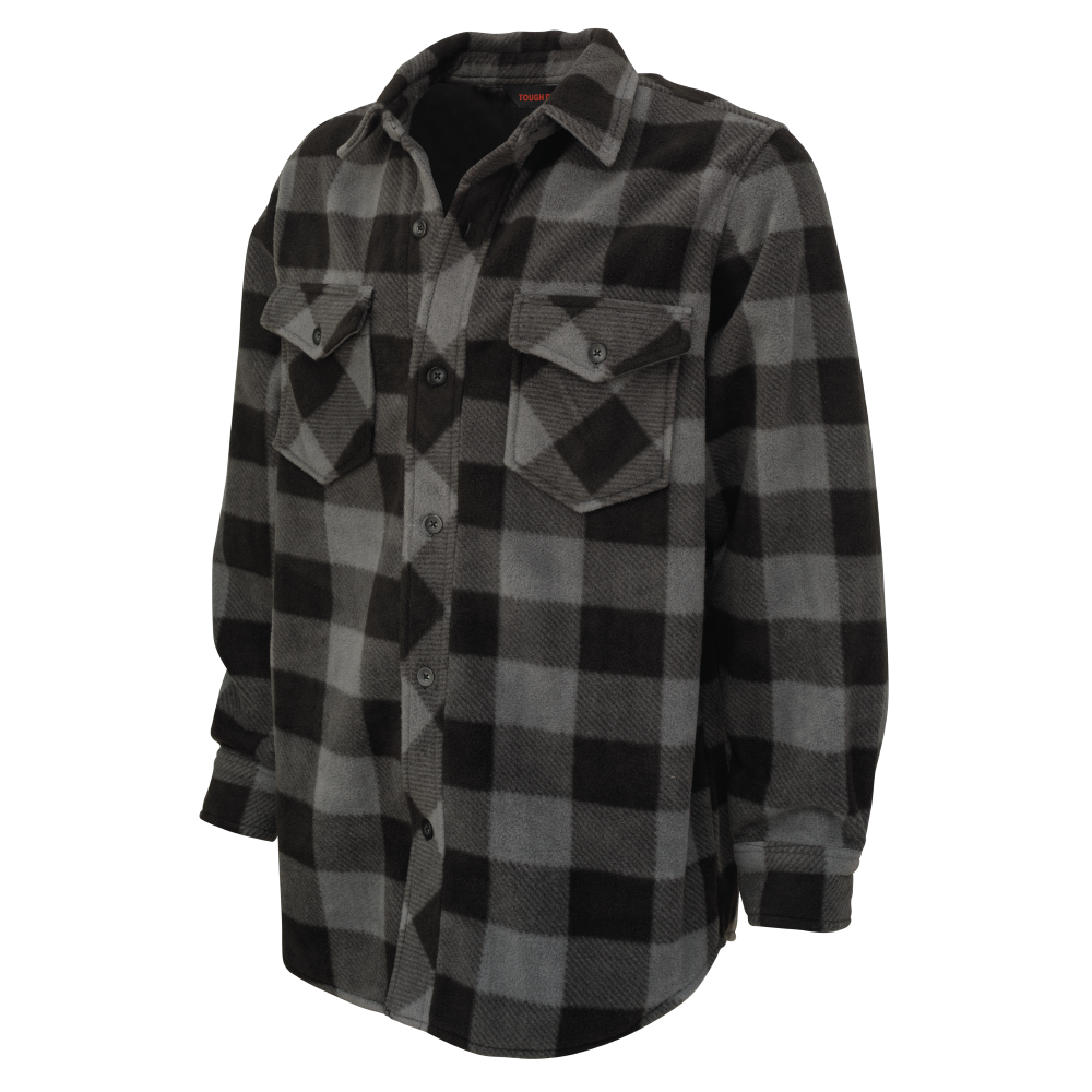 Tough Duck i964 Buffalo Check Fleece Shirt - Grey Check