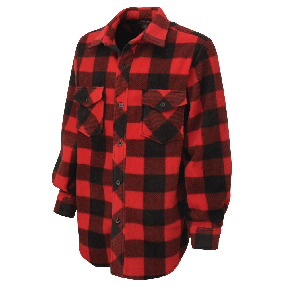 Tough Duck i964 Buffalo Check Fleece Shirt - Red Check
